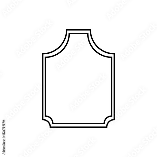 Square frame clip art design on plain white transparent isolated background for card, shirt, hoodie, sweatshirt, apparel, tag, mug, icon, poster or badge