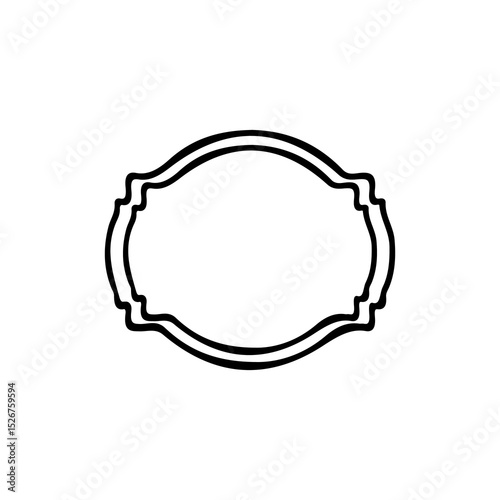 Square frame clip art design on plain white transparent isolated background for card, shirt, hoodie, sweatshirt, apparel, tag, mug, icon, poster or badge