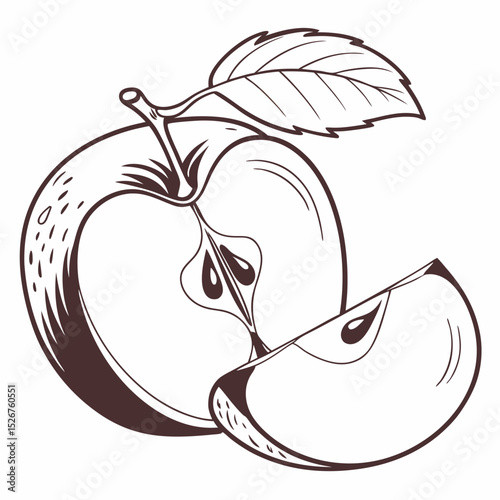 black and white ambrosia apple