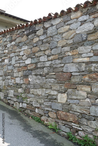 Wallpaper Mural old stone wall with a stone wall Torontodigital.ca