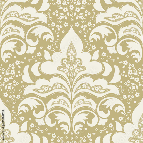 Damask modern seamless pattern element. Vintage classical old fashioned damask ornament, seamless texture for wallpapers, textile.