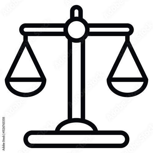 Law Icon Line Vector Illustration