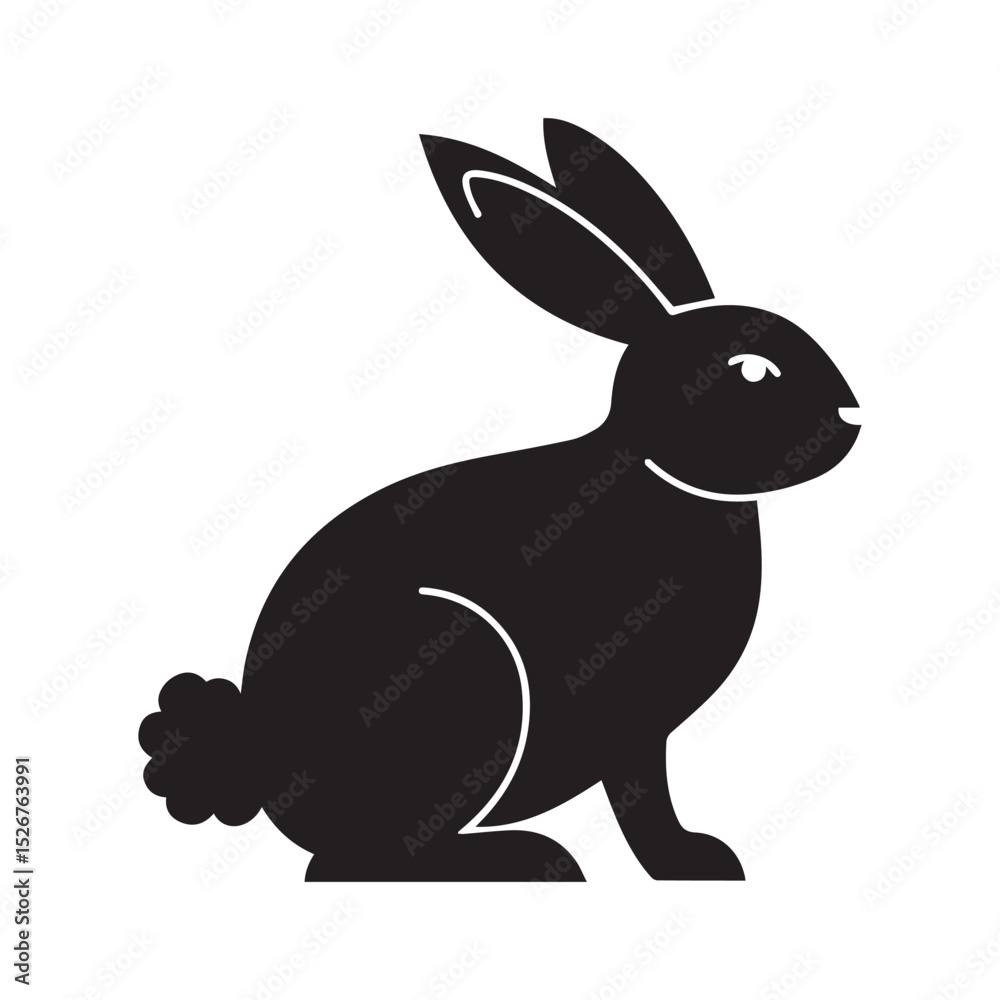 Obraz premium vector illustration of a rabbit