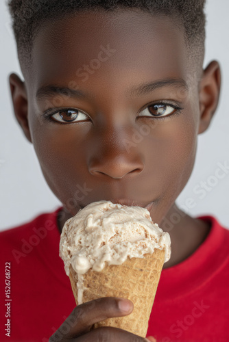 Child Enjoying Ice Cream
