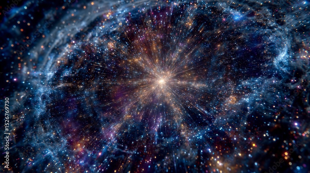 Fototapeta premium Cosmic Burst Abstract Nebula Starfield Galaxy Background