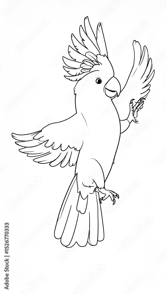 Obraz premium Cockatoo dancing on one leg to upbeat music while fluffing its feathers on repeat.