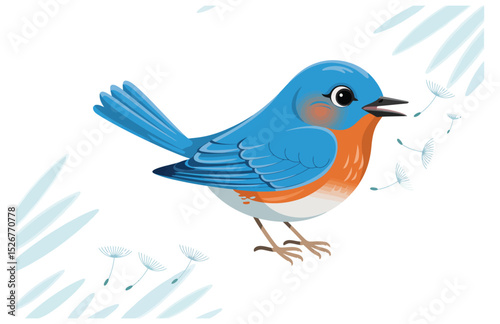 Warbler Songbird Vector Illustration – Detailed Artwork

