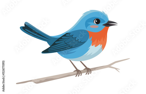 Warbler Songbird Vector Illustration – Detailed Artwork

