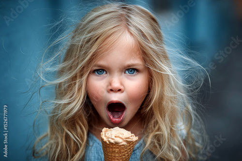 Child Enjoying Ice Cream