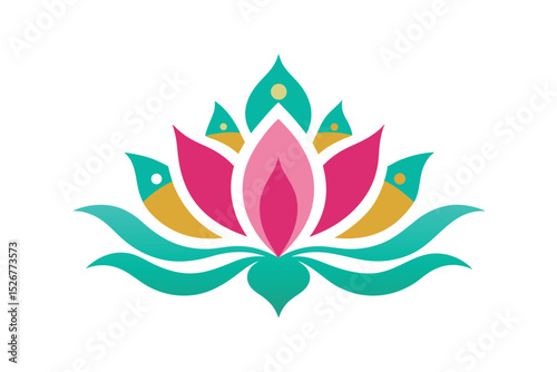 Fantasy Lotus Pattern Mystical Blossom Design for Spiritual Art vector art illustration
