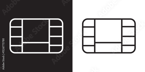 Table layout icon . Web excel data table icon in spreadsheet database chart icon. Vector illustration. isolated on white and black background eps10