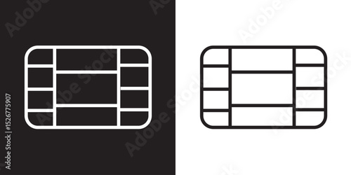 Table layout icon . Web excel data table icon in spreadsheet database chart icon. Vector illustration. isolated on white and black background eps10
