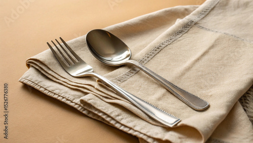 Spoons and forks on the dining table