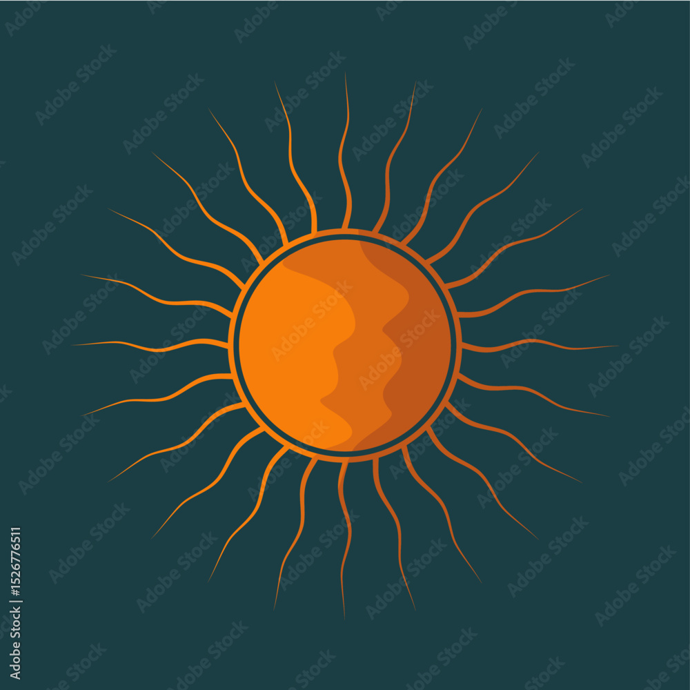 Naklejka premium sun logo images
