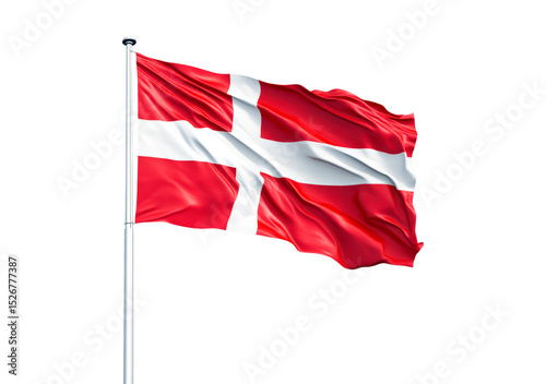 Free Download Danish national flag waving on transparent background, PNG - GFXLoad