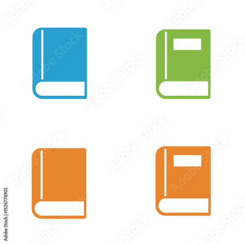 Book icons set isolated on transparent background. Literature book icons collection. Textbook icons