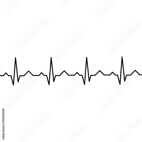 Heartbeat line icon isolated on white background
