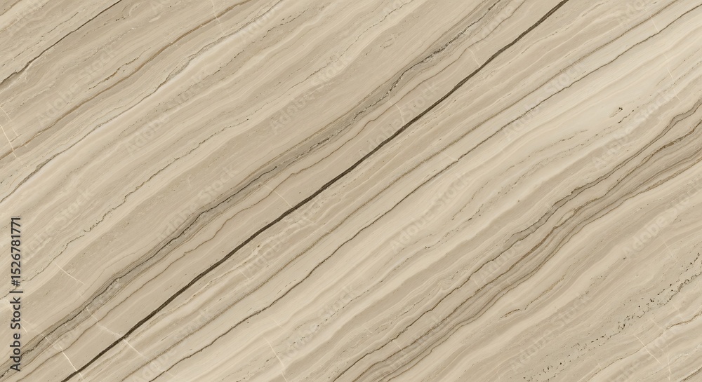 Naklejka premium Elegant Cream Marble Texture with Diagonal Veins Natural Stone Surface Interior Design Flooring Material Neutral Tones