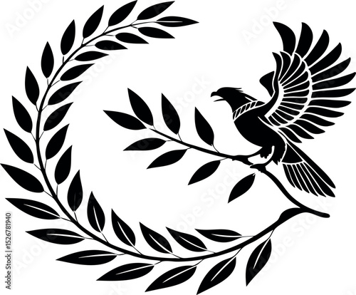 Roman Victory Wreath Icon isolated on Transparent Background