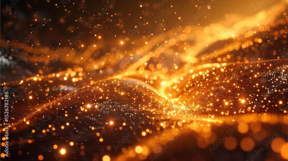 Obraz premium Abstract Background with Gold Dust Particles