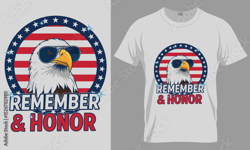 Cool Eagle Head - "Remember & Honor" Design