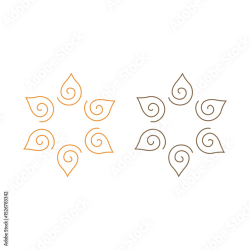 Natural Mandala Ayurveda Resort Sign Symbol Logo
