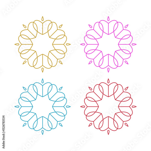Natural Mandala Ayurveda Resort Sign Symbol Logo
