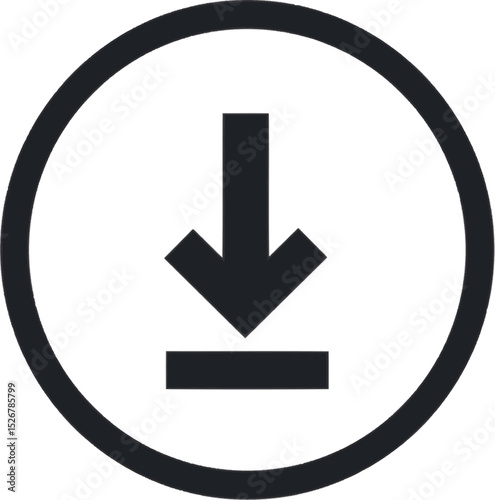 download icon with black white color
