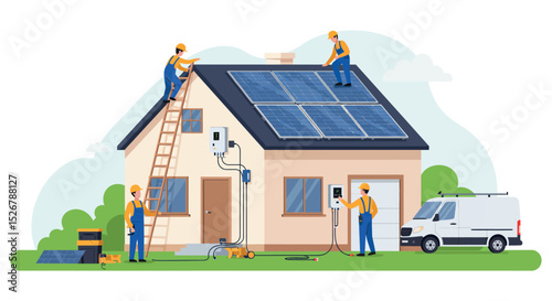 house with solar panels