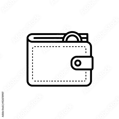 Wallet: A minimalist illustration of a leather wallet, signifying finance and saving.
