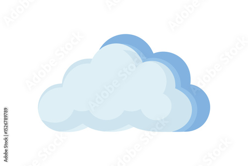 Sky With Soft Fluffy Clouds Gentle Billowing Formations in the Daylight vector art illustration