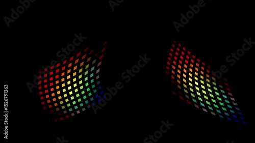 moving squares animation 4k motion graphics video clip in bright colors