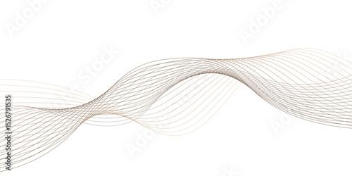 modern striped brown soft line white gray wavey curve line minimal concept creativity elegant graphic design use for banner, wallpaper, poster, web vector illustration.