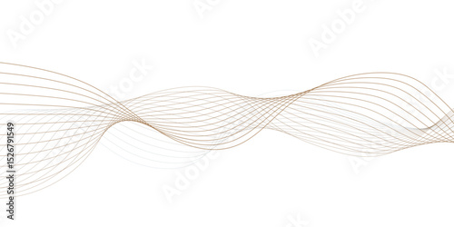modern striped brown soft line white gray wavey curve line minimal concept creativity elegant graphic design use for banner, wallpaper, poster, web vector illustration.