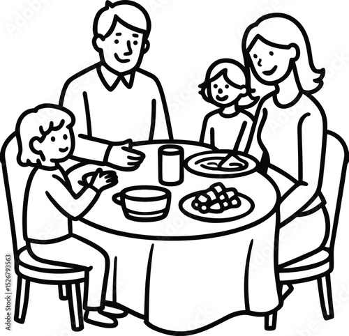 Continuous Line Drawing of Elegant Table Setting with Cutlery

