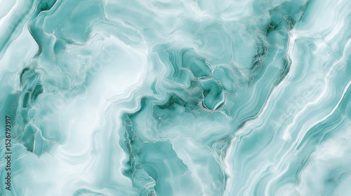 Elegant abstract teal and white swirling marble texture background for modern design projects
