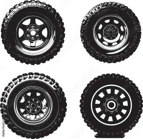 Tire with Wheel SVG
