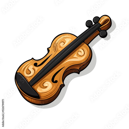 2D flat Violin Rosin vector illustration, isolated on a white background.