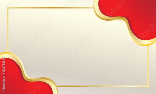 Red gold certificate design background