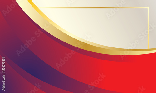 Luxury red and gold certificate design background