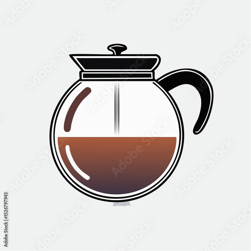 Glass Coffee Pot Illustration