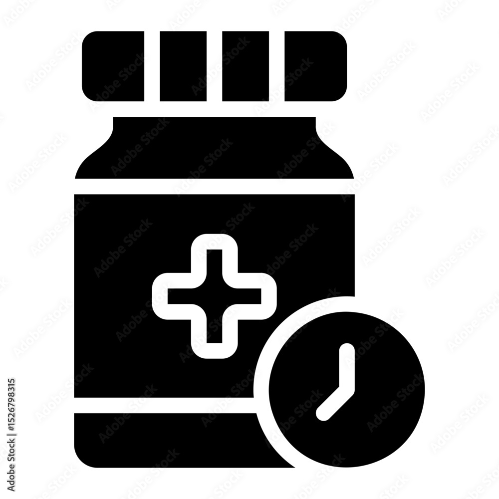 Obraz premium reminder glyph icon