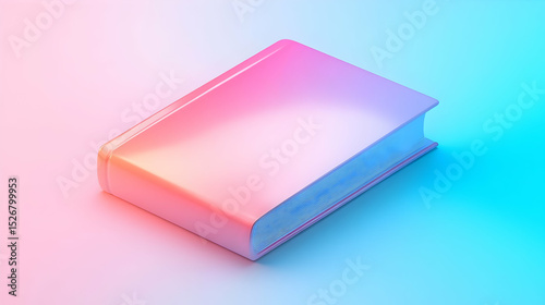 Wallpaper Mural Pink And Blue Gradient Book Cover 3d Render Torontodigital.ca