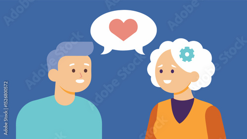 The elderly person shared their concerns about memory loss affecting their relationships with loved ones. The psychologist helped them communicate their needs and limitations to. Vector illustration