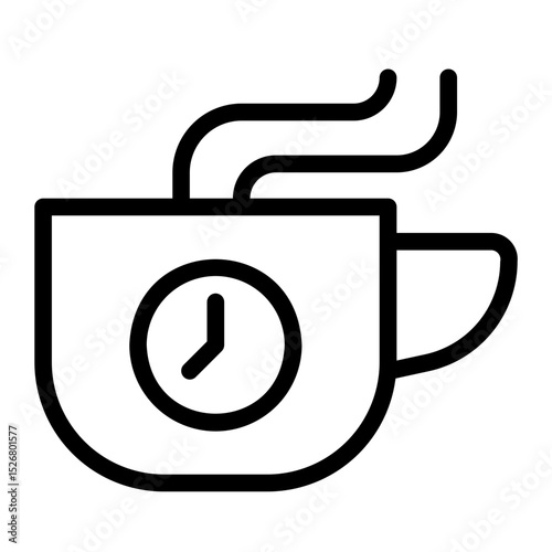 coffee break line icon