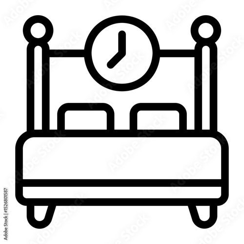 bedtime line icon