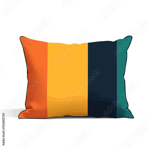 Throw Pillows illustration vector 2D flat, isolated on a white background.