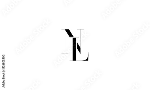 NL initial letters, monogram logo
