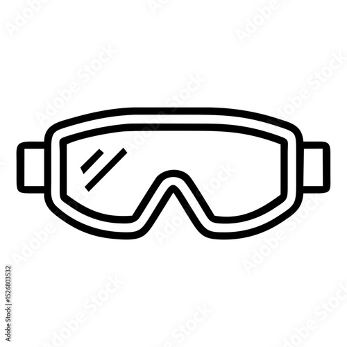 Isolated Ski Goggles Icon for Winter Sport Visuals