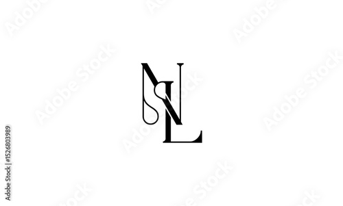 NL initial letters, monogram logo